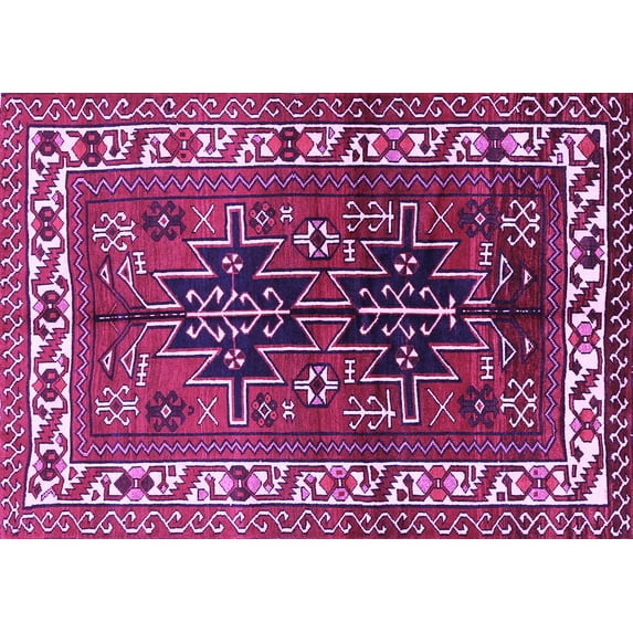 Ahgly Company Indoor Rectangle Persian Purple Traditional Area Rugs, 2' x 4'