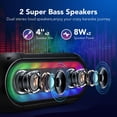 thumbnail image 2 of Máquina de karaoke Delxo con 2 micrófonos inalámbricos Bluetooth, 2 of 9