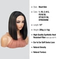 thumbnail image 2 of STUDIOCUT BY PROS Medium Blunt Bob Straight Wig Swiss Lace Front Wigs Middle Center part Wig for Black women High Heat Resistant Synthetic Wigs DPL010 (14 Inch, FS1B/30), 2 of 7