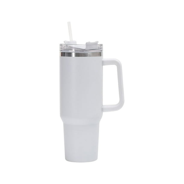 S-tanley- Vaso Térmico 40 oz con Asa, Termo al Vacío de Acero Inoxidable con Pajita, para Mantener Agua, Té, Vino, Café Frío y Caliente