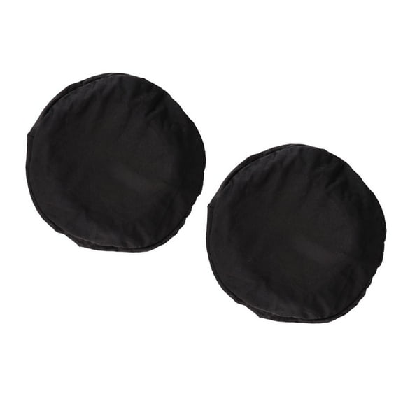 2x Elastic Bar Stool Covers Round Seat Cover Cushion Black