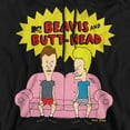 thumbnail image 2 of Beavis And Butthead Couch Logo Og Unisex Adult Pull-Over Hoodie (2X-Large) Black, 2 of 6