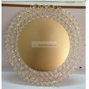 Gold Charger Plates with Crystal Beads