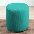 thumbnail image 6 of Super Stretch Ottoman Covers Slipcover Round Ottoman Slipcover Folding Storage Stool Furniture Protector Feature Soft Thick Bouncy Modern Style - Dark Green, 6 of 7