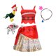 thumbnail image 3 of Disney Moana-vestido de princesa Vaiana para niños, disfraz de fiesta de cumpleaños con corona, collar, conjuntos de pollitos de cerdo, 3 of 5