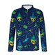 thumbnail image 4 of Ceisia Men's Slim-Fit Long-Sleeve Zip Polo Shirt with Mardi Gras Mask All-Over Print Gift, 4 of 5