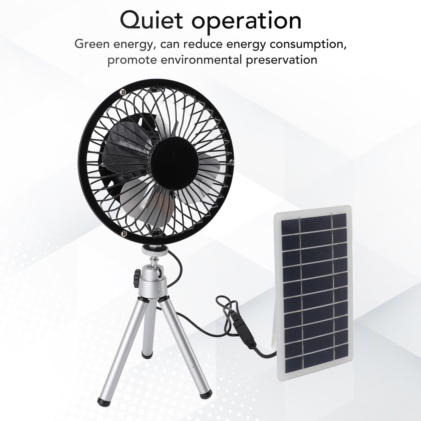 YAHHU 10W Solar-Powered Exhaust Fan Kit with Stand – Monocrystalline Silicon Panel, Silent & Portable for Greenhouses, RVs, Pet Houses & Chicken Coops