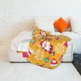 thumbnail image 2 of ZNDUO Lightweight Microfiber Bed Blanket, Christmas Socks Santa Claus Gingerbread Man Snowflake Pattern Super Soft Flannel Cozy Throw Blankets, 40"x30", 2 of 8
