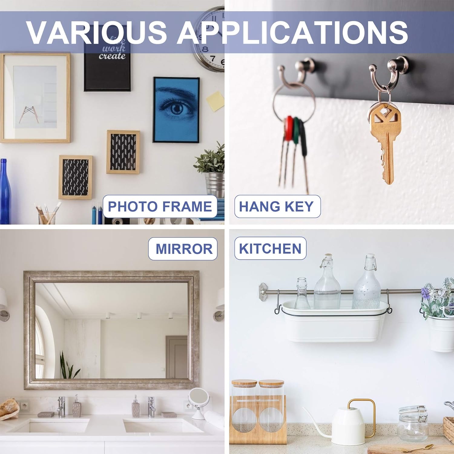 Repair and Wall Hanging Kit: Screws, Nails, Drywall Anchors, Picture Hangers, Cup Hooks, Push Pins, Thumb Tacks, 600pcs