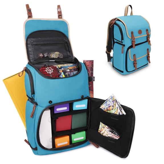 ENHANCE Full-Size Trading Card Storage Box Backpack for Playing Card Case - Card Binder Space