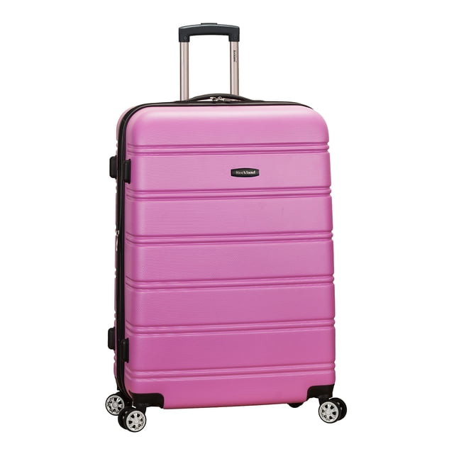 Luggage Rockland Melbourne Hardside, expandible, 28 pulgadas, color rosa
