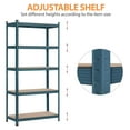thumbnail image 5 of TYUIOP 5-Tier Utility Shelves, Metal Storage Shelves Garage Shelving Unit Adjustable Garage Storage Shelves Storage Racks Heavy Duty Shed Shelving- Neptune Blue, 35.5 x 16 x 71 Inch, 5 of 5