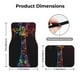 thumbnail image 5 of Fotbe Neon Psychedelic Giraffe Juego de 4 Tapetes para Auto con Estampado – Alfombrillas de Goma Reforzada, Diseño Antideslizante, Protección para Todo el Año – Vehículos, Autos, Camionetas y SUVs, 5 of 7