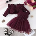 thumbnail image 2 of MEZZALL Girls Outfits Set Autumn Toddler Dress With Cape Tops And Dress For Baby Girls 6 Months To 3 Years Casual Wear Fall Outfits Classic Cartoon Clothing, 2 of 9