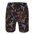 thumbnail image 4 of Kdxio Humming Bird And Tropical Flowers Pattern Mens Casual Shorts - Drawstring Summer Beach Sports Shorts for Men, 4 of 9