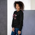 thumbnail image 2 of Valentine's Day Hearts Gift Unisex Sweatshirt (Black, S), 2 of 2