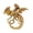 J, variant on Winged Dragon Brooch Retro Colorful Dragon Brooch Pin Decorative Alloy Lapel Pin Clothes Accessory for Backpack Hats Jackets Decoration