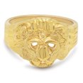 thumbnail image 3 of Men's 19mm 14k Yellow Gold Plated Lion Head Ring, Size 12.5 + Gift Box, 3 of 7