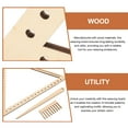 thumbnail image 3 of Phenofice Weaving Tool Kit 2Pcs Craft Weaving Triangle for Children Beginners in Beige Wood Material, 3 of 5