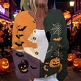 thumbnail image 6 of Halloween Cardigan Sweaters for Women Funny Pumpkin Bat Womens Cardigan Sweaters Open Knit Utton Down Cropped Long Sleeve Fall Trendy Soft Cardigan Outwear Multicolor M, 6 of 8