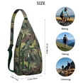 thumbnail image 4 of Jungle Floral Sling Backpack - Exotic Monstera & Flowers Design Crossbody Bag, Fashionable Pack, 4 of 4