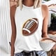 thumbnail image 1 of TaTaai Rugby Element Print Women Tank Top Spring Summer Sleeveless Crew Neck Loose Fit Breathable Machine Washable No Fading Casual Daily Wear Fashion Top Gift, 1 of 5