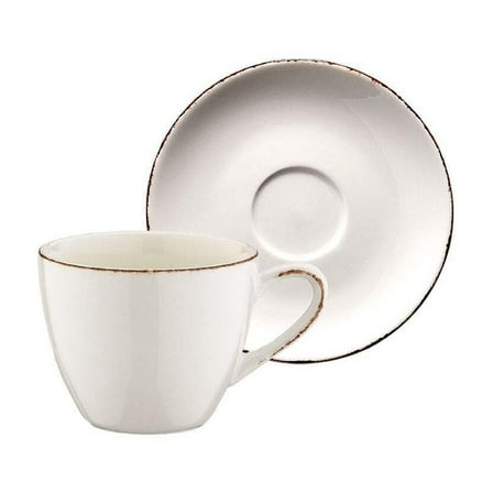 Retro Bistro 3 oz. Espresso Cup Saucer Set for 4