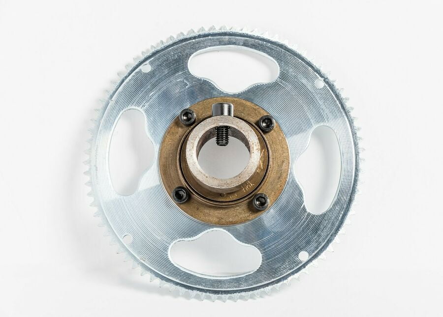 80T 25 Sprocket Chain Drive Gear+21mm 13/16" Axle Shaft Hub Free Wheel Adapter