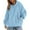 Fall Clothes Blue, variant on Womens Oversized Hoodes Sweatshirts, Long Sleeve Pullover for Women Fall Fashion Loose Fit Solid Color Crewneck Drawstring Hoodies with Pockets