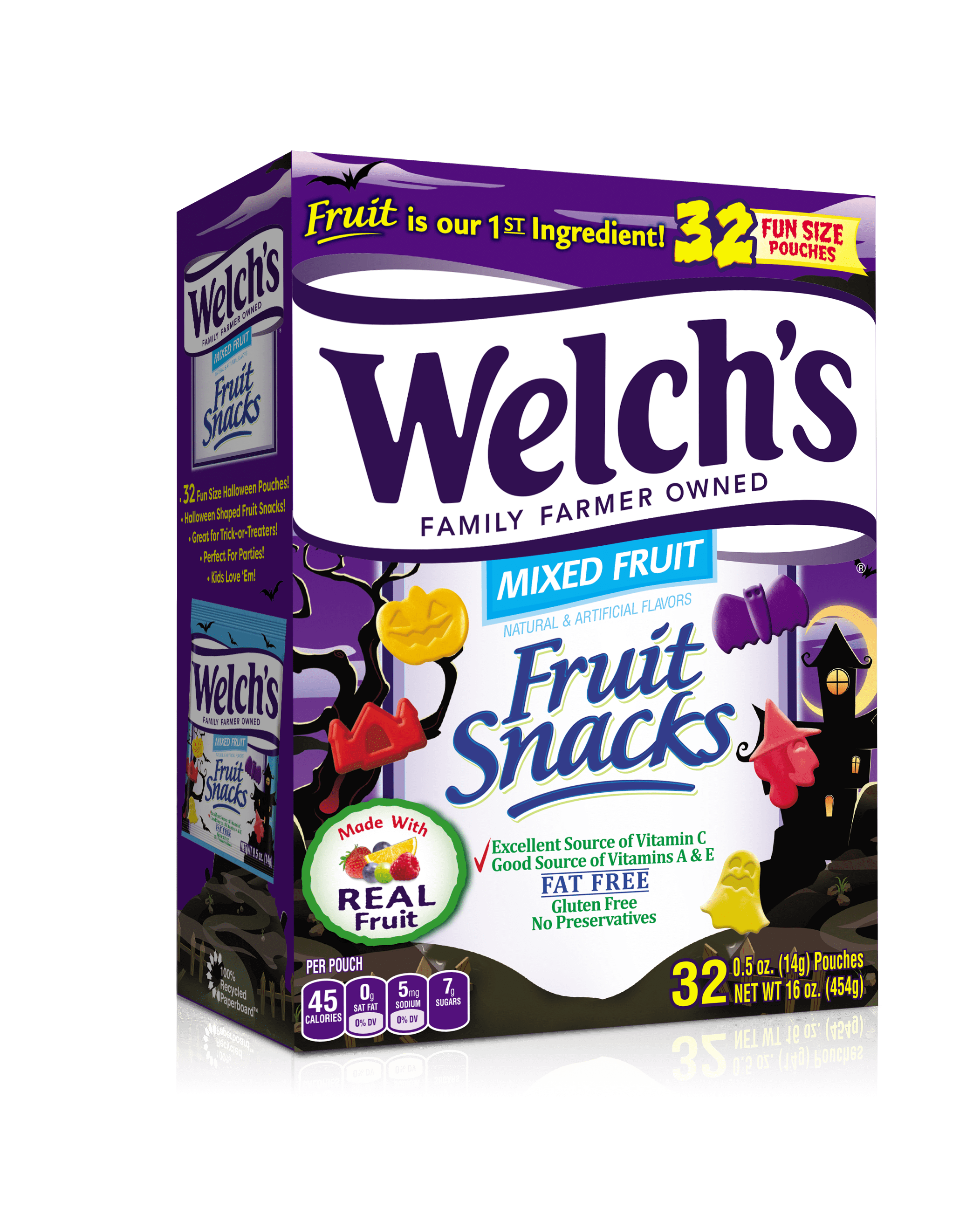 Welch's Concord Grape Fruit Snacks, 0.5 Oz., 32 Count