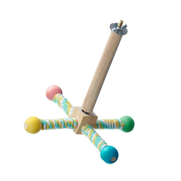 Necvior Bird Rotating Pinwheel Perch Toy Birdcage Playstand Climbing Training Windmill Entertainment Toy Birdcage Standing Toy