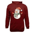 thumbnail image 4 of GuangCheng Mens Christmas,Snowman Printed,Hooded,Sweatshirts,Drawstring,Drop Shoulder,Thick,Warm Coats,Long Sleeve,Pullover,Hoodies, 4 of 5