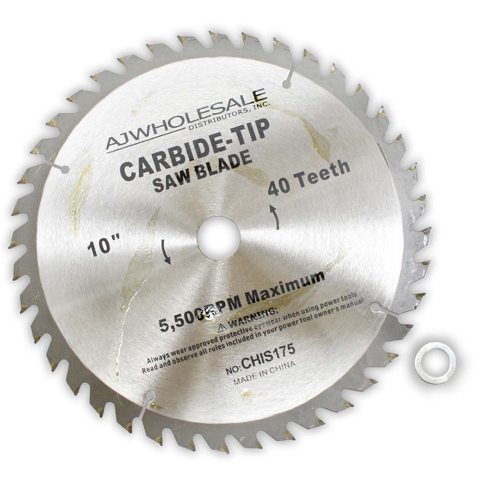 10 Inch Carbide Tip Saw Blade 40 Teeth (Aj A90IS175)