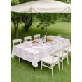 thumbnail image 4 of Outdoor Tablecloths with Umbrella Hole & Zipper, Palm Tree Monstera 60 x102 Inch Rectangle Tablecloths, Lavender White Leaf Boho Botanical Tropical Waterproof Table Cloth, Patio Table Covers, 4 of 8