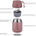 thumbnail image 4 of Insulated Thermo  Jar for Hot & Cold  for Adult, 17 oz Soup Thermal Hot  Containers for Lunch, Triple Layer Insulation Stainless Steel  Jar with Spoon ( Pink2), 4 of 6