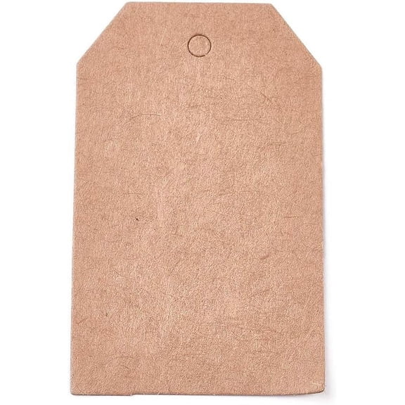 100Pcs Brown Kraft Paper Price Tags 30mm x 50mm Writable Rectangular Labels for Clothing Warehouse Items