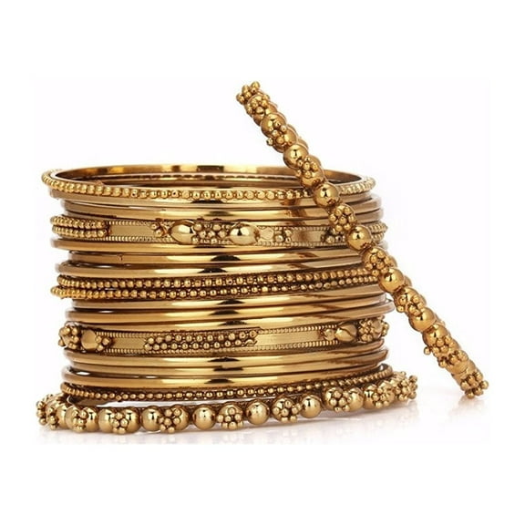 Efulgenz Boho Vintage Antique Ethnic Gypsy Tribal Indian Oxidized Combo Bracelet Bangles Set Jewelry for Women