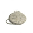 thumbnail image 3 of Jordan Manufacturing 15" Joli Scorn Beige Ikat Round Outdoor Bistro Chair Seat Cushion with Ties (2 Pack), 3 of 11