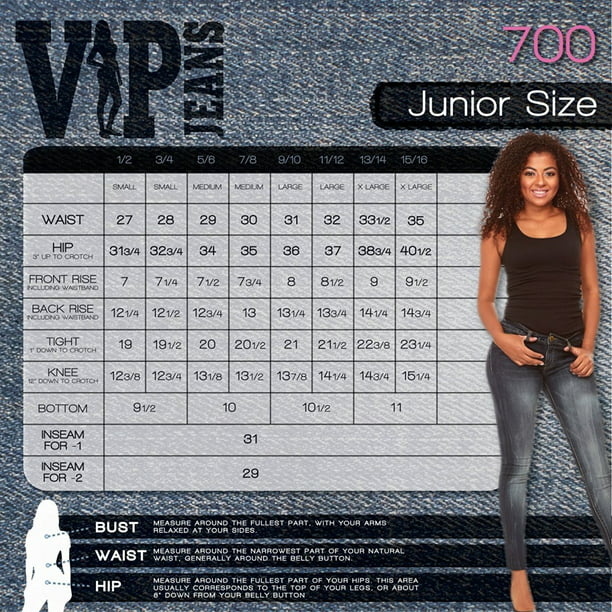 VIP JEANS Low Waist Butt Lifter Skinny Slim Fit Stretchy Jeans For Teen ...