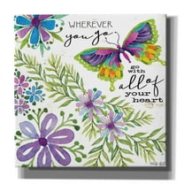 Epic Graffiti 'Wherever You Go' by Cindy Jacobs, Canvas Wall Art, 12"x12"