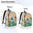 thumbnail image 3 of Yiaed Colorful Plants And Insects Print Backpack, Premium Laptop Backpack, Travel Backpack for Women, Lightweight Backpacks, Comfortable Back Pack-Small, 3 of 7