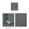 thumbnail image 6 of Mainstays Super Soft Brushed Microfiber Bed Sheet Set, Soothing Gray Embossed Stripe, Twin-XL, 3 Piece, 6 of 13