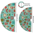 thumbnail image 3 of FMSHPON Christmas Doodle Xmas Christmas Tree Skirt Stand Mat for Holiday Party Decoration Indoor Outdoor 36 inches, 3 of 6