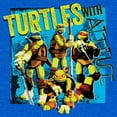 thumbnail image 2 of Men's Teenage Mutant Ninja Turtles Attitude Brothers Graphic Tee Royal Blue Heather X Large, 2 of 5