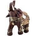 thumbnail image 2 of RV Estatua de elefante Escultura Lucky Wealth Feng Shui Grano de madera Figura 3D Decoración de la oficina en el hogar Regalo (L) oso de fresa Electrónica, 2 of 5