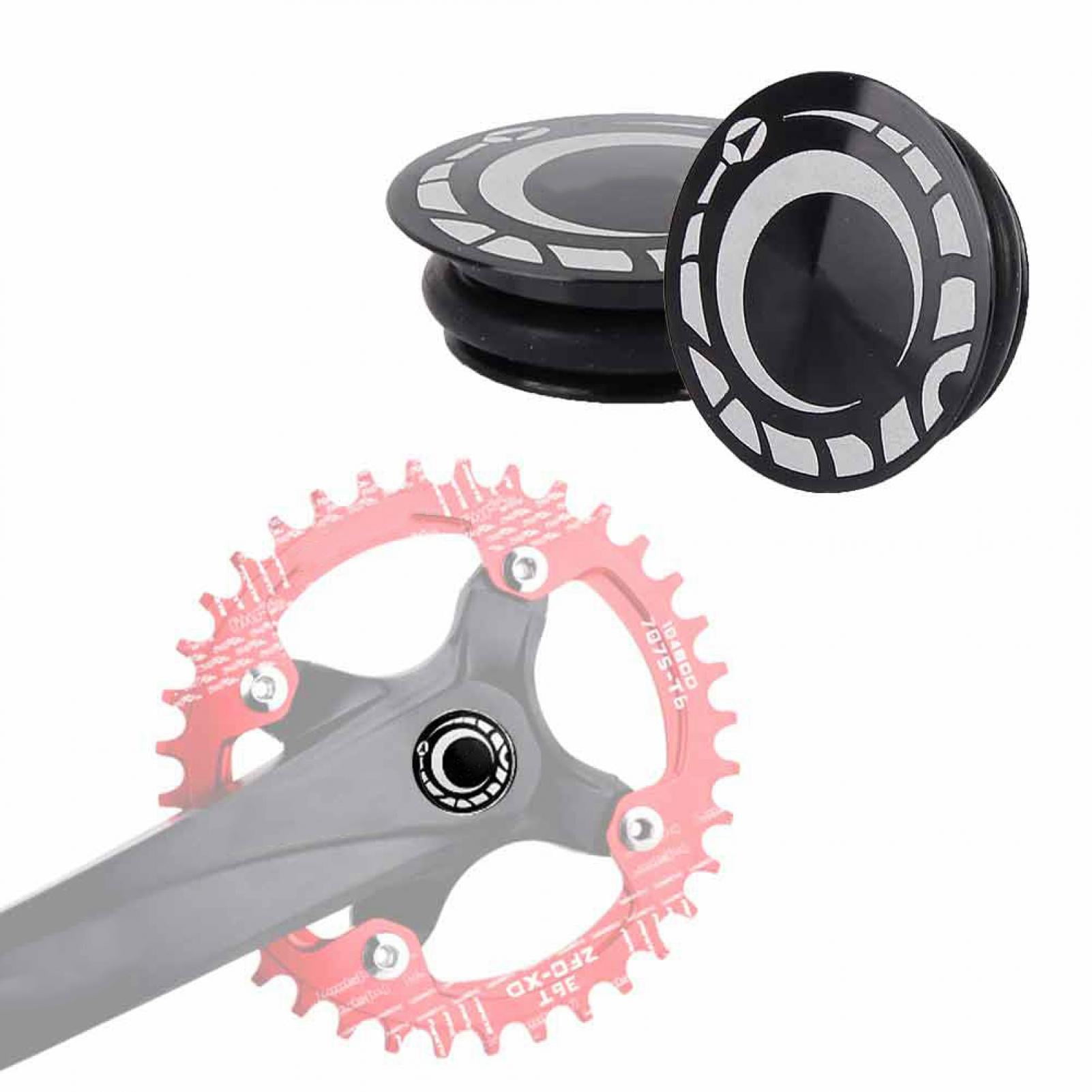 Fyydes 2pcs Aluminum Alloy Black Mountain Bike Hollow Crank Antidust