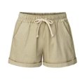 thumbnail image 4 of SHEOWO Plus Size A-Line Pants Ladies Elastic Waist Bermuda Shorts Shorts Pocket Short Sports Beach Shorts, 4 of 7