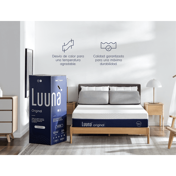 Colchón Luuna Original y Almohadas Ajustables Luuna Memory Foam