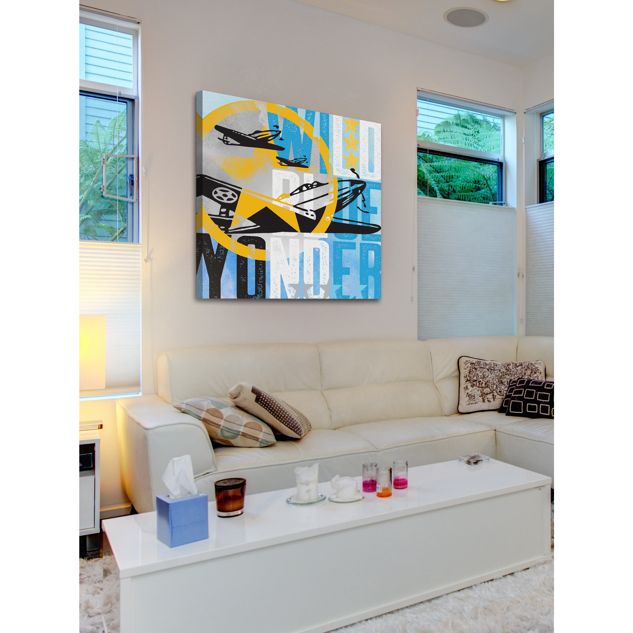 Marmont Hill "Wild Blue Yonder Planes" by Rick Martin Painting Print on Wrapped Canvas