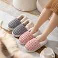 thumbnail image 3 of Vedolay House Slippers Warm Knit Bootie Slippers Comfy Boots House Shoes Grey,45, 3 of 5